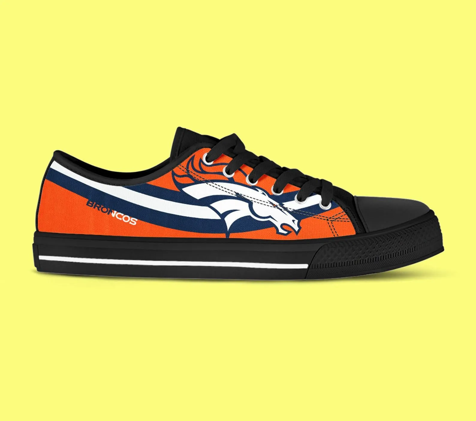 Denver Broncos Custom Lowtop, Football Custom Shoes, Sport Lowtop, Canvas Shoes, Canvas Lowtop, Unisex Shoes, Gift Birthday