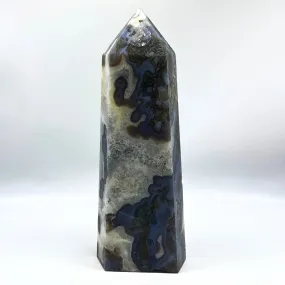 Druzy Moss Agate Tower Natural Beauty in Stone