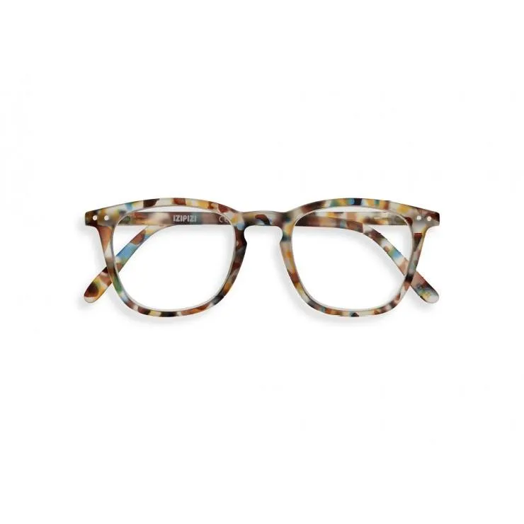 #E Reading Glasses (Blue Tortoise)