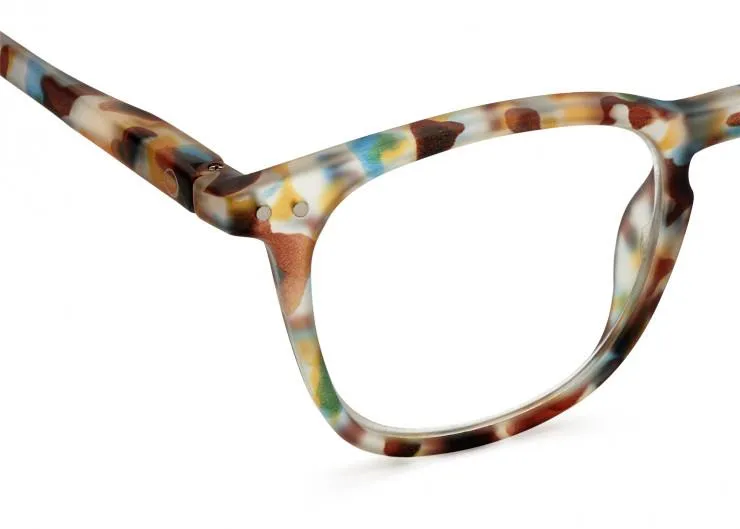 #E Reading Glasses (Blue Tortoise)