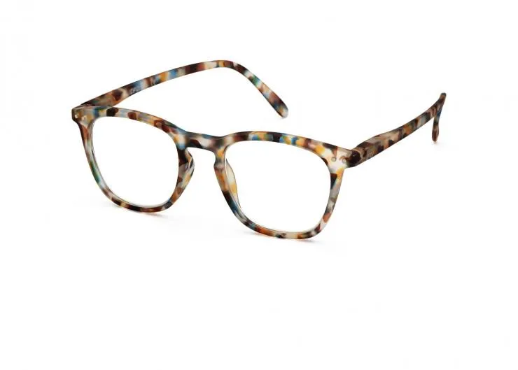 #E Reading Glasses (Blue Tortoise)