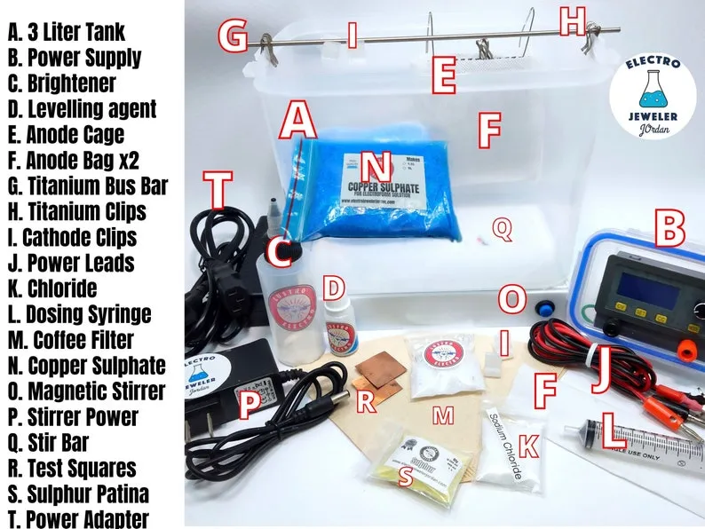 Electroform 3 liter Super Delux Kit 5A Power Supply & Magnetic Stirrer Complete Kit LARGE - FREE SHIPPING