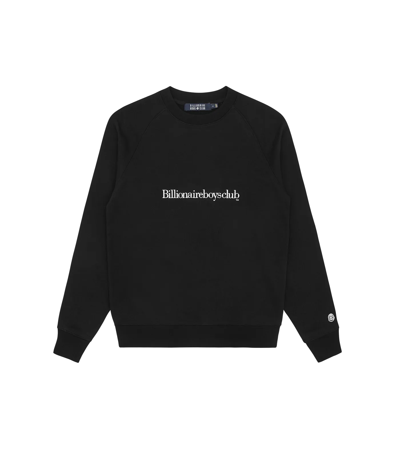 EMBROIDERED SERIF LOGO CREWNECK - BLACK