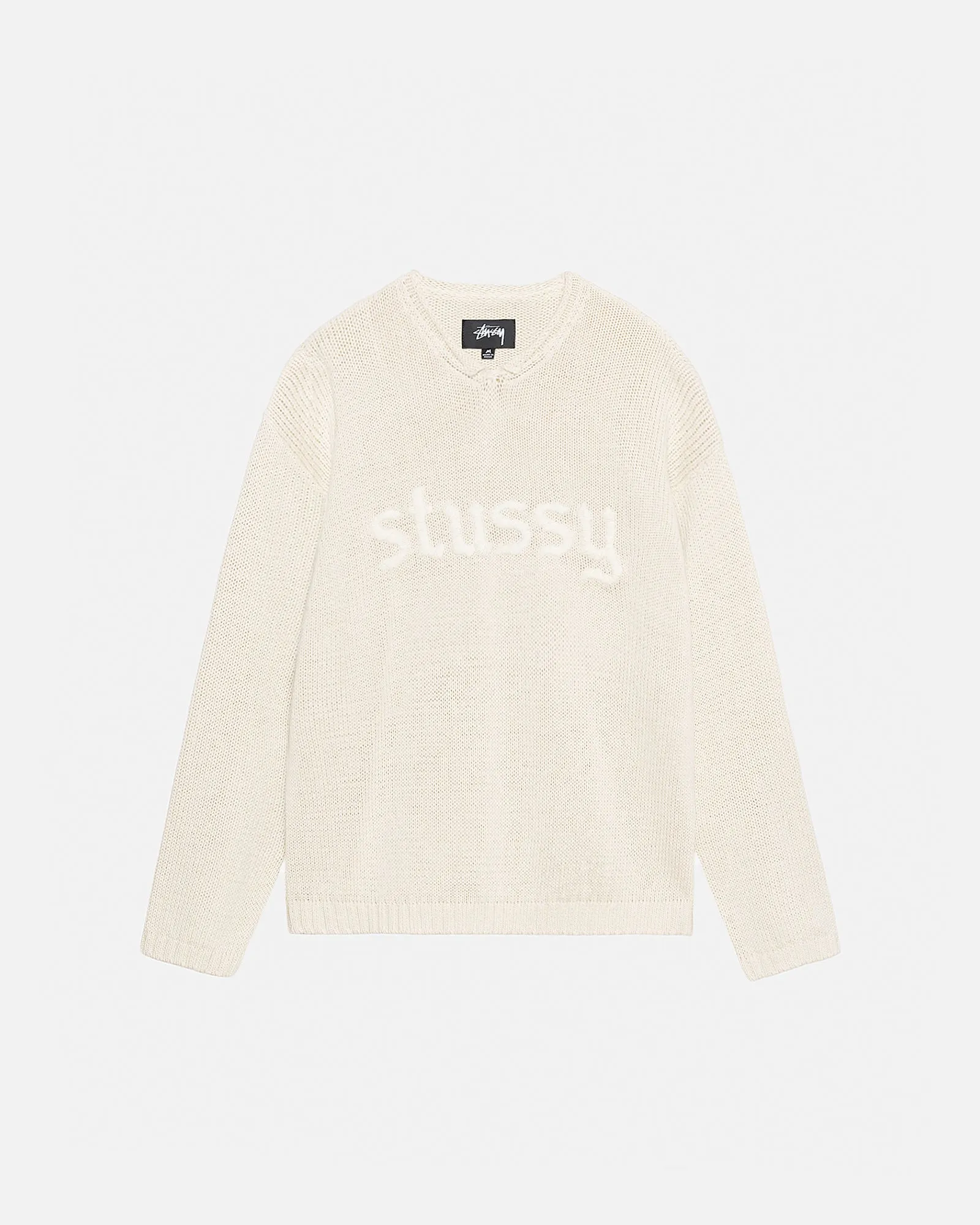 EMBROIDERED V-NECK LOGO SWEATER