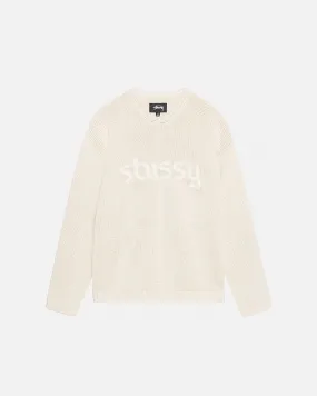 EMBROIDERED V-NECK LOGO SWEATER