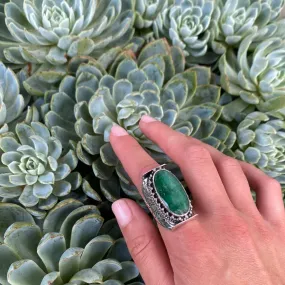 Emerald Quartz Ring - Devani