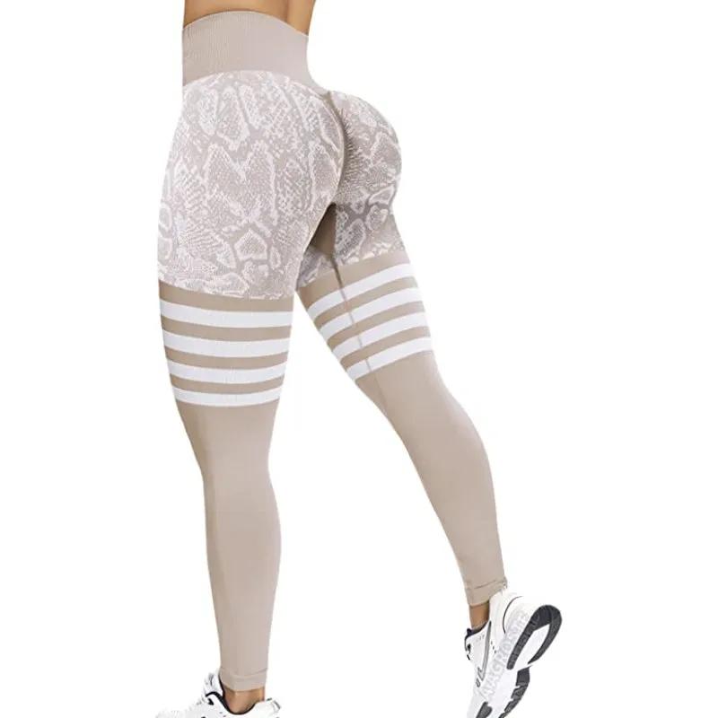 Emma Stripes Snake Workout Leggings