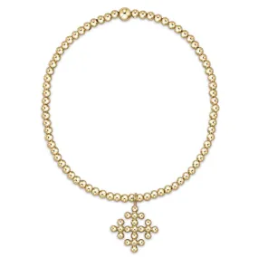 Enewton classic beaded signature cross encompass gold charm