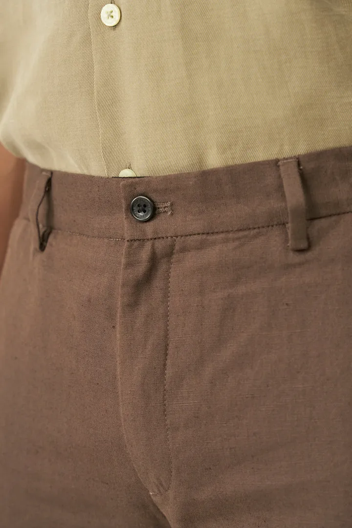 Etaupe Brown Linen Pants