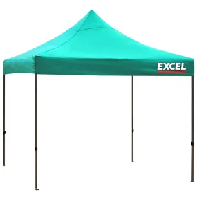 Excel Steel Gazebo 3m x 3m Green Heavy Duty Waterproof with Wheel Bag