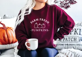 Farm Fresh Pumpkins Classic Crew Neck Sweater