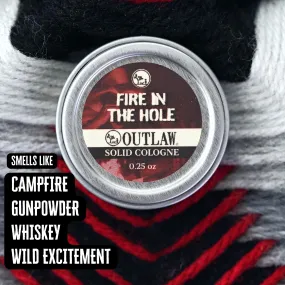 Fire in the Hole Campfire Solid Cologne Sample