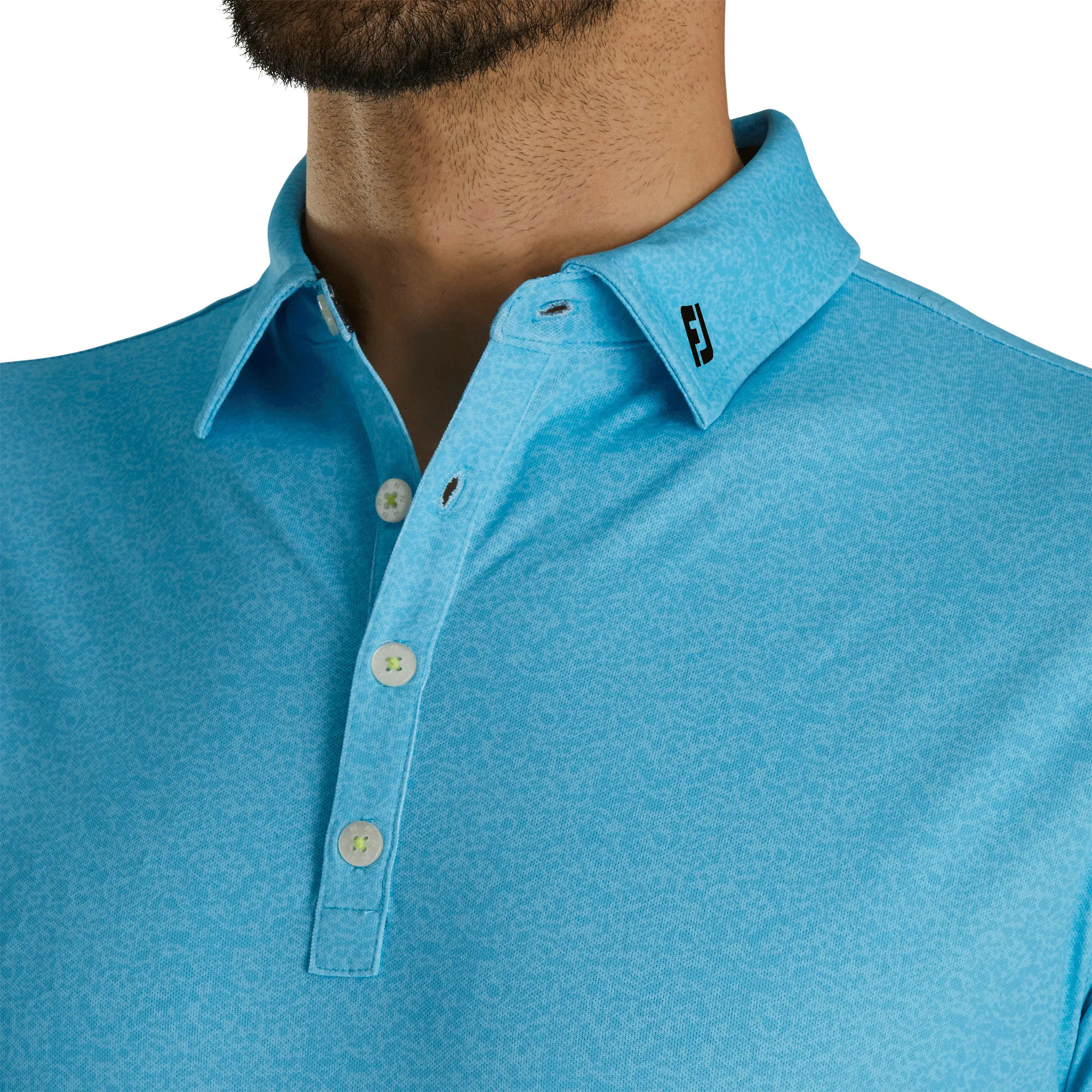 FootJoy Texture Print with Trim Pique Self Collar