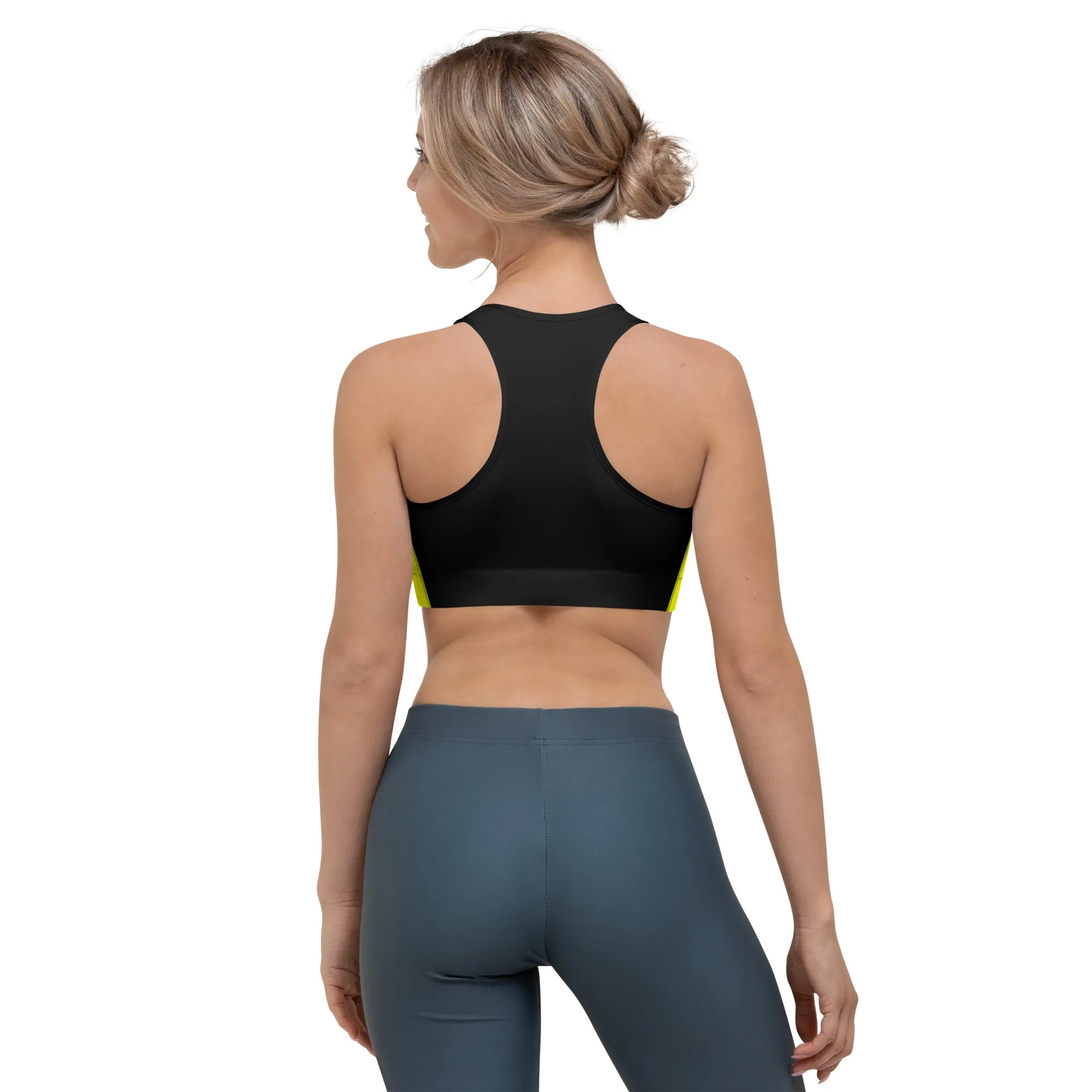 Germany Flag Sports Bra - Moisture-Wicking, Four-Way Stretch, and Double-Layered for Extra Support