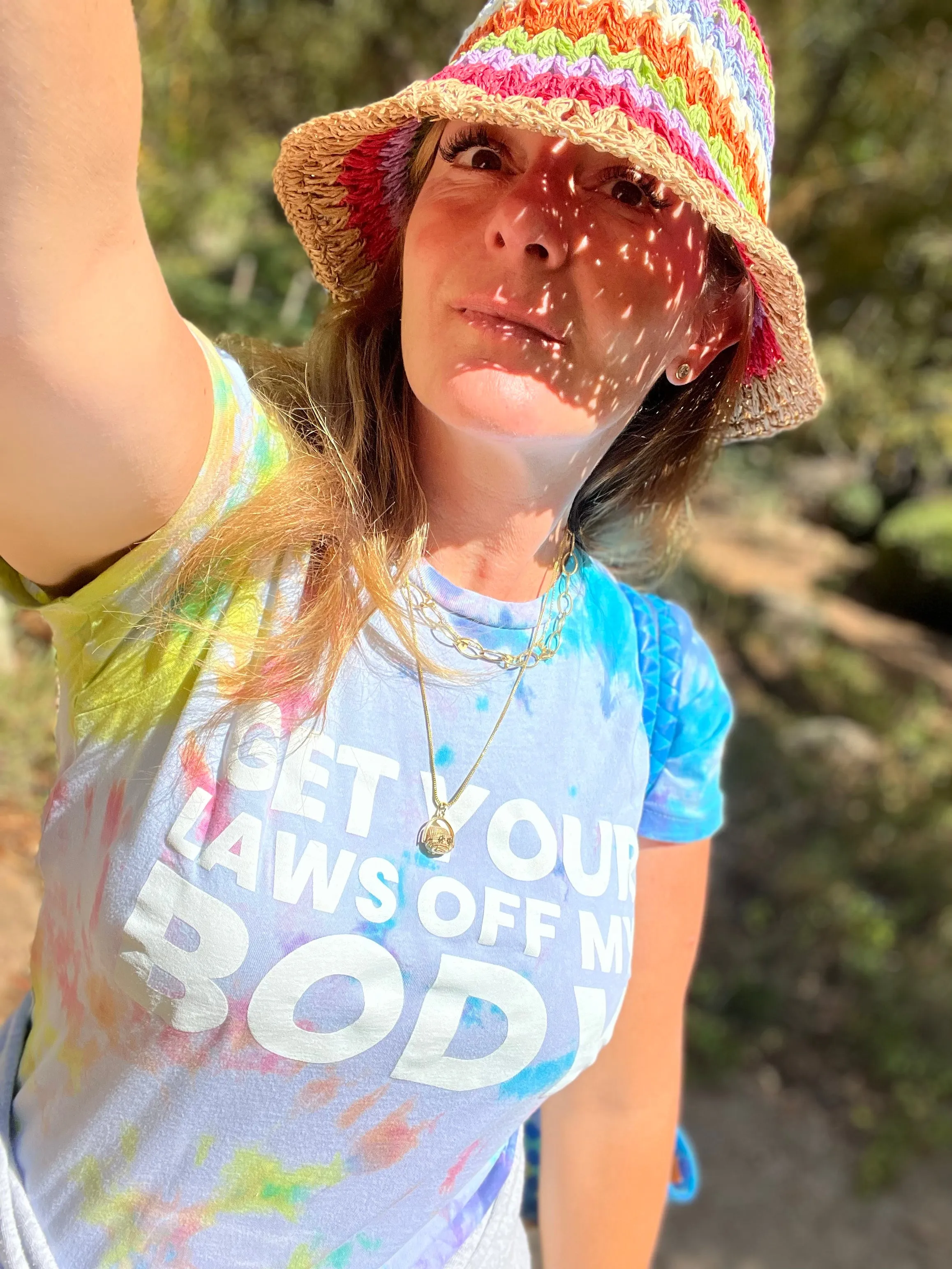 Get your laws off my body short sleeve limited edition tie dye t-shirt unisex *a portion of sales are donated to abortionfunds.org