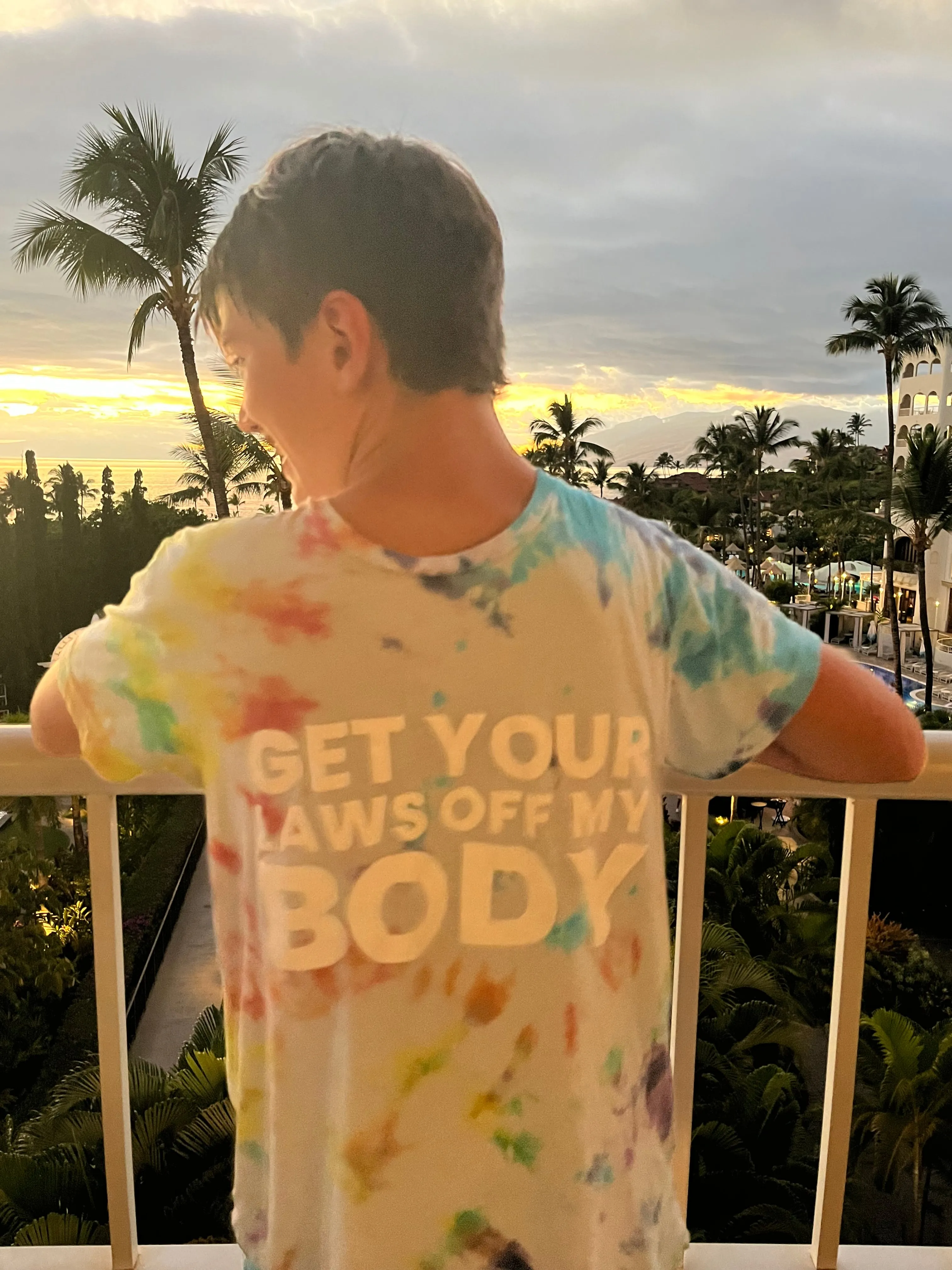 Get your laws off my body short sleeve limited edition tie dye t-shirt unisex *a portion of sales are donated to abortionfunds.org