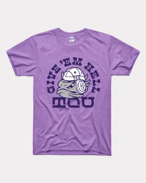 Give 'Em Hell TCU Lavender T-Shirt