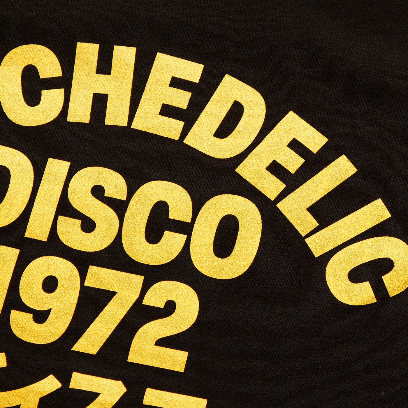 Gold 1972 Psychedelic Disco Back Print - Tshirt - Black