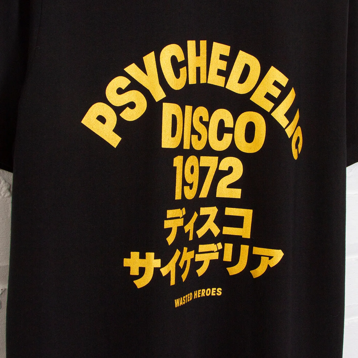 Gold 1972 Psychedelic Disco Back Print - Tshirt - Black