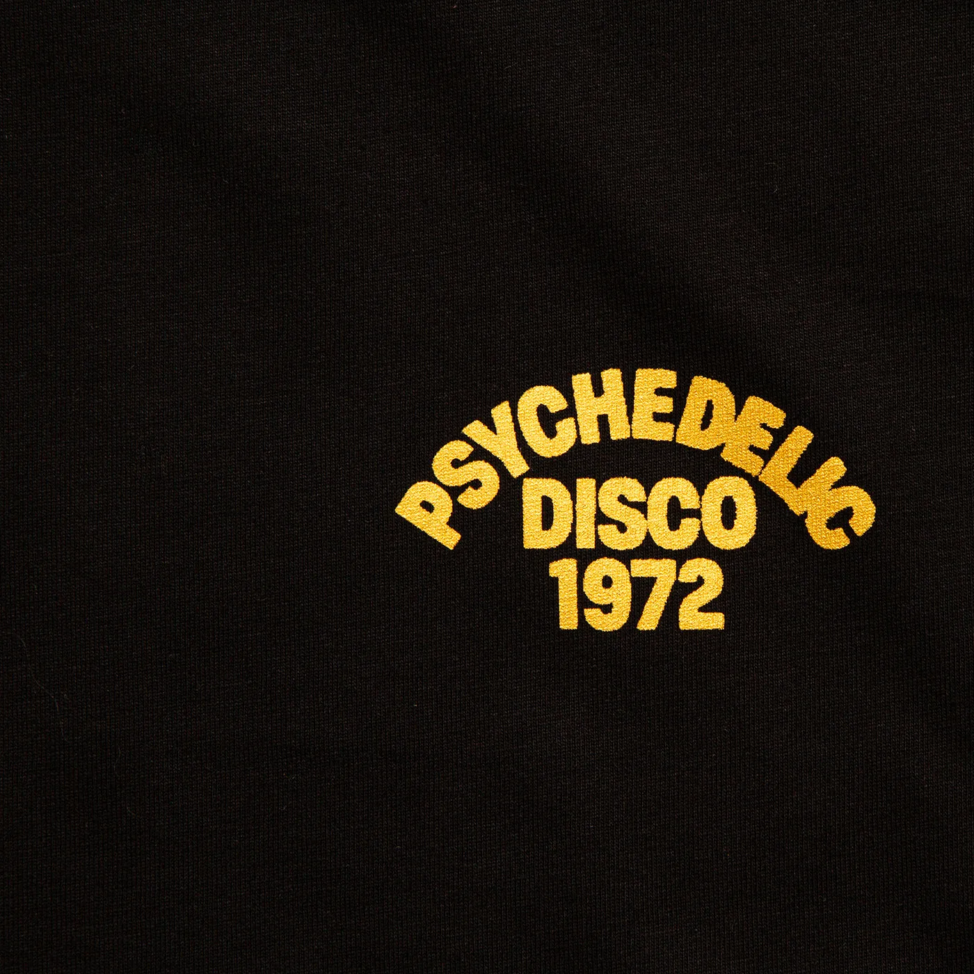 Gold 1972 Psychedelic Disco Back Print - Tshirt - Black