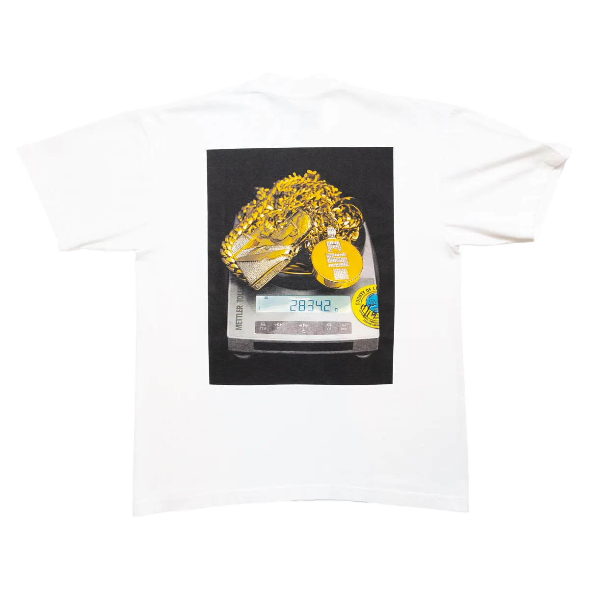 Grams & Gold Chains (Photo) T-shirt - White/Black