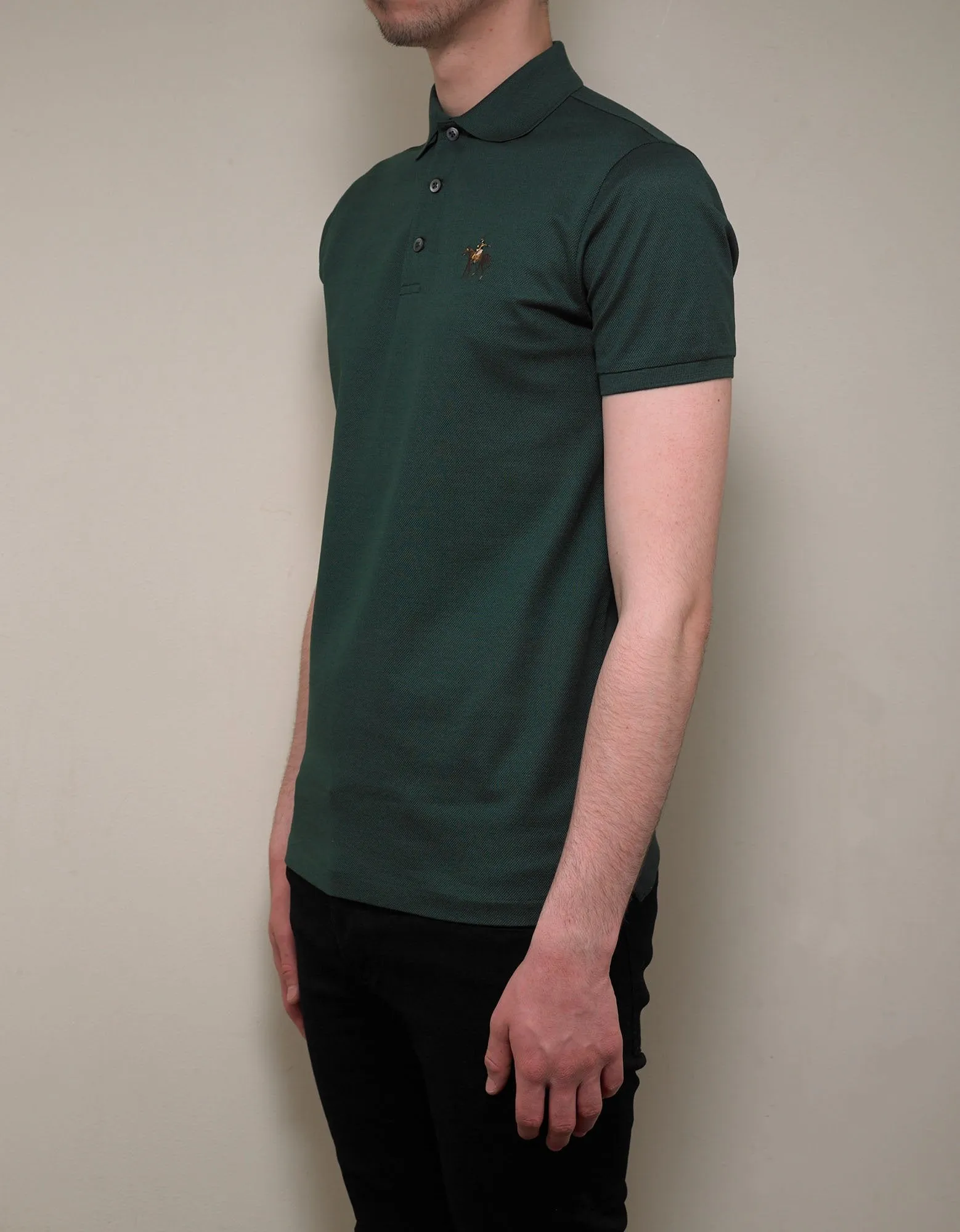 Green Pony Embroidery Polo T-Shirt -