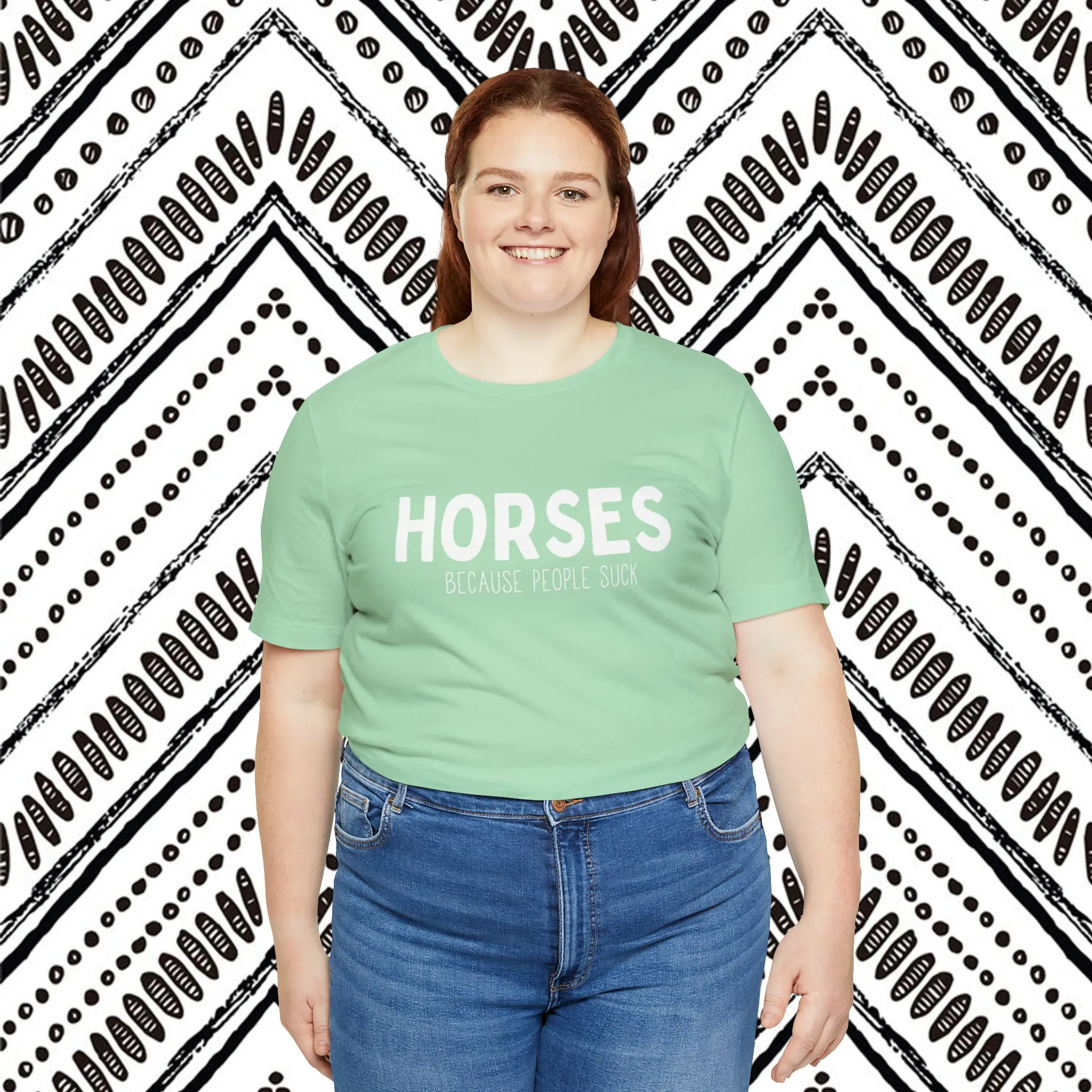 HORSES Because People Suck Short Sleeve Tee