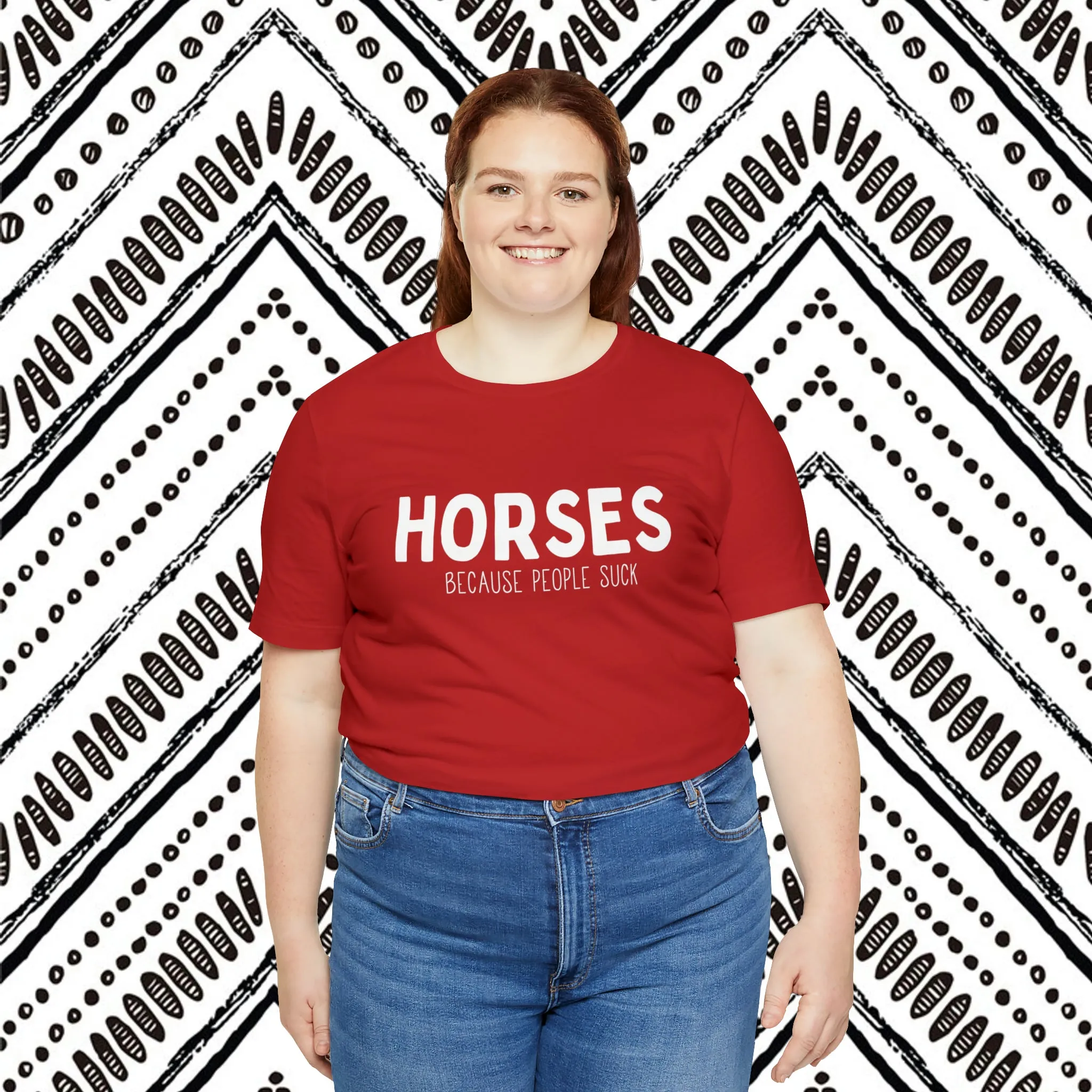 HORSES Because People Suck Short Sleeve Tee