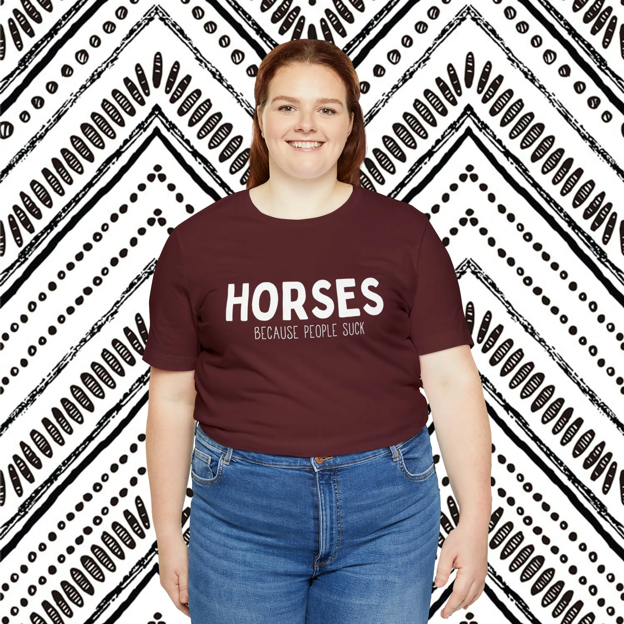 HORSES Because People Suck Short Sleeve Tee