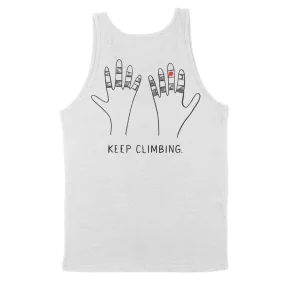 Keep Climbing Taped Hands Unisex Triblend Tank — Quartz Monzonite