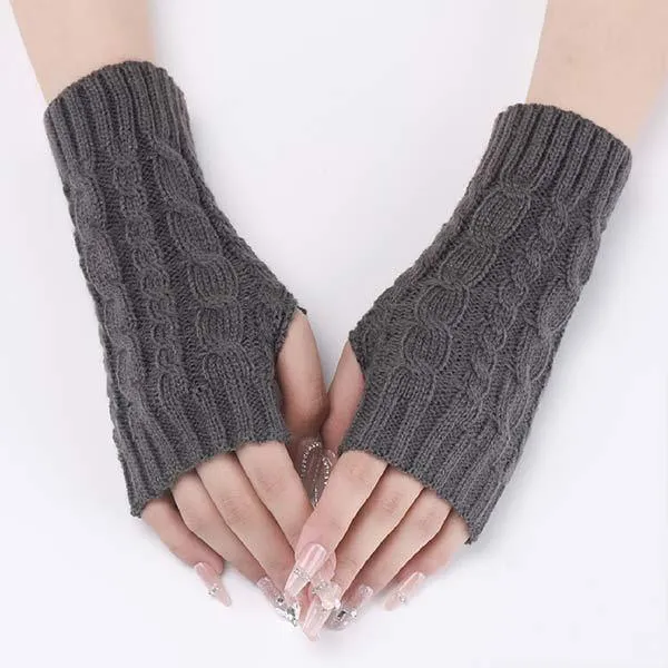 Knitted Warm Fingerless Wool Gloves 52122183C