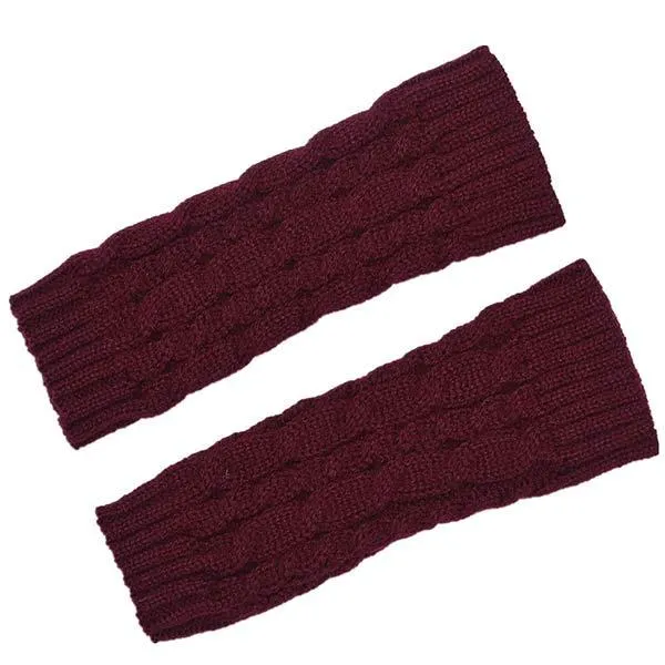 Knitted Warm Fingerless Wool Gloves 52122183C