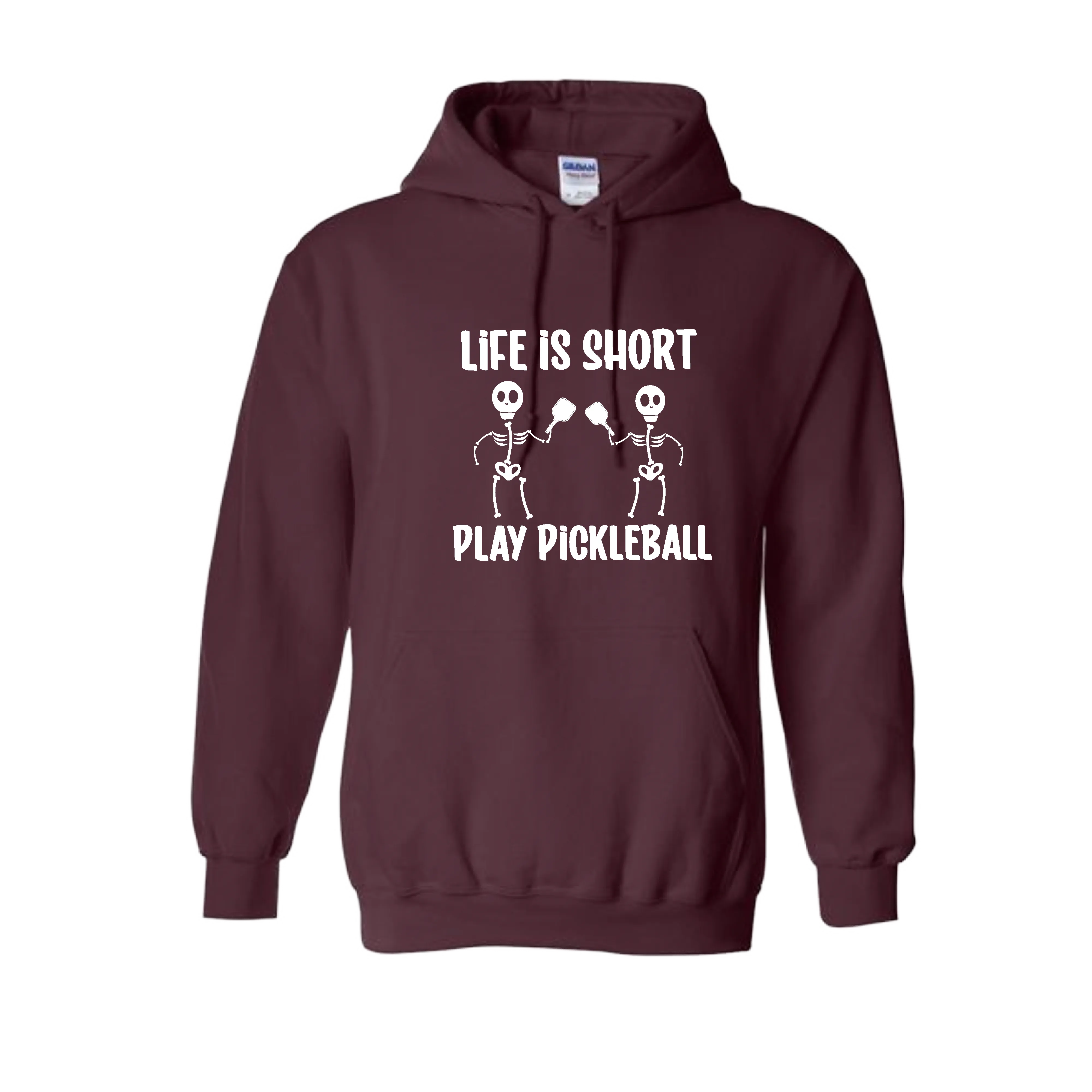 Life is Short Skeletons | Unisex Hoodie Athletic Sweatshirt | 50% Cotton/50% Polyester