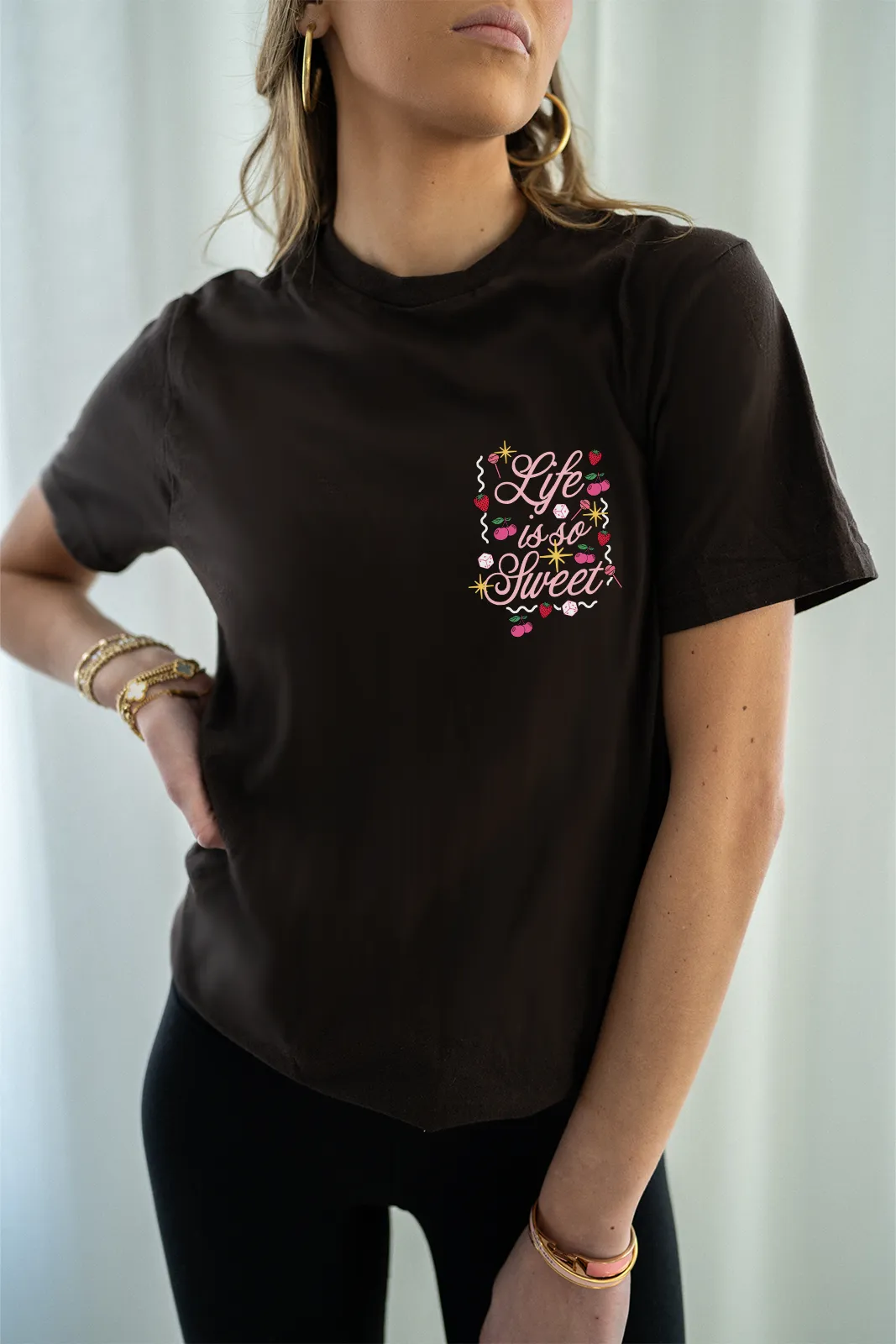 Life is So Sweet Chocolate tee