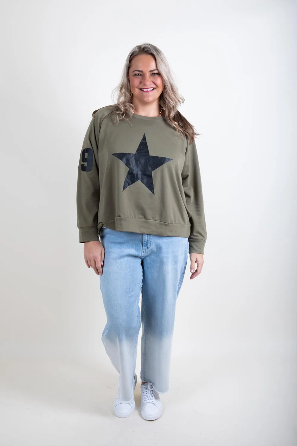 Love Lily - LOV014 Evie Stripe Star Sweat