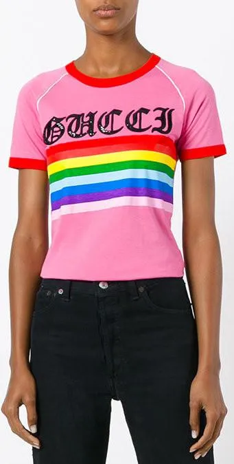 'Loved Rainbow' Stripe T-shirt