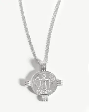 Lucy Williams Caesar Coin Necklace | Silver Plated