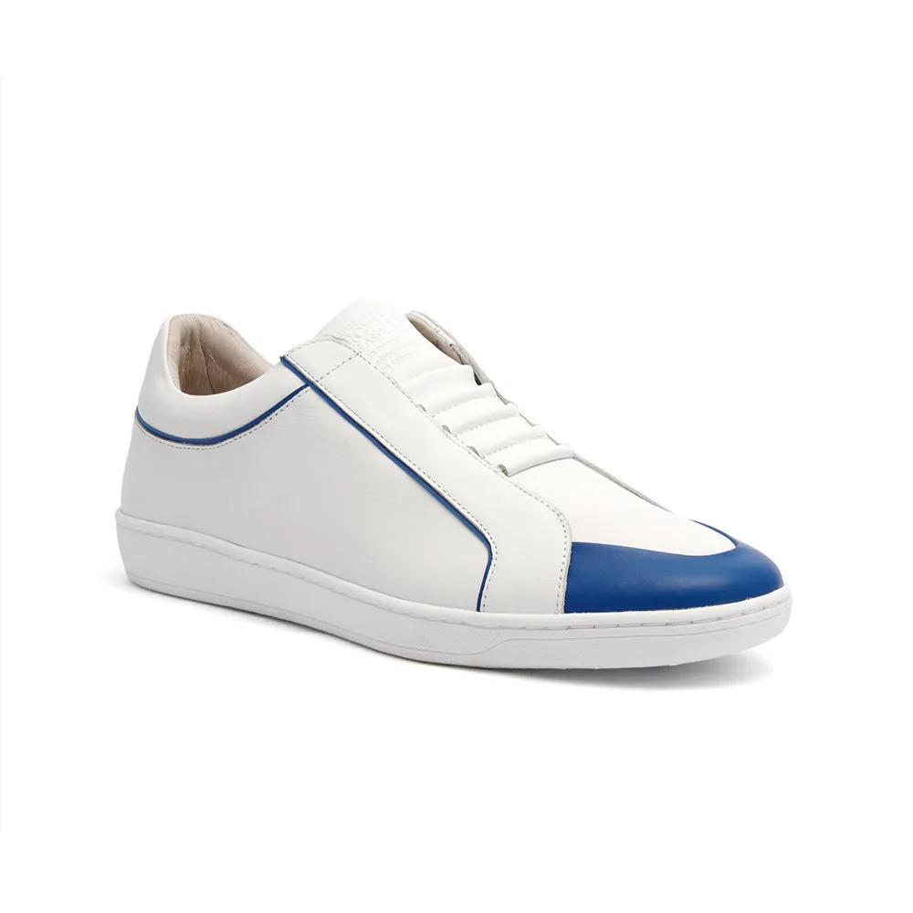 Men's Duke White Blue Leather Sneakers 05291-500