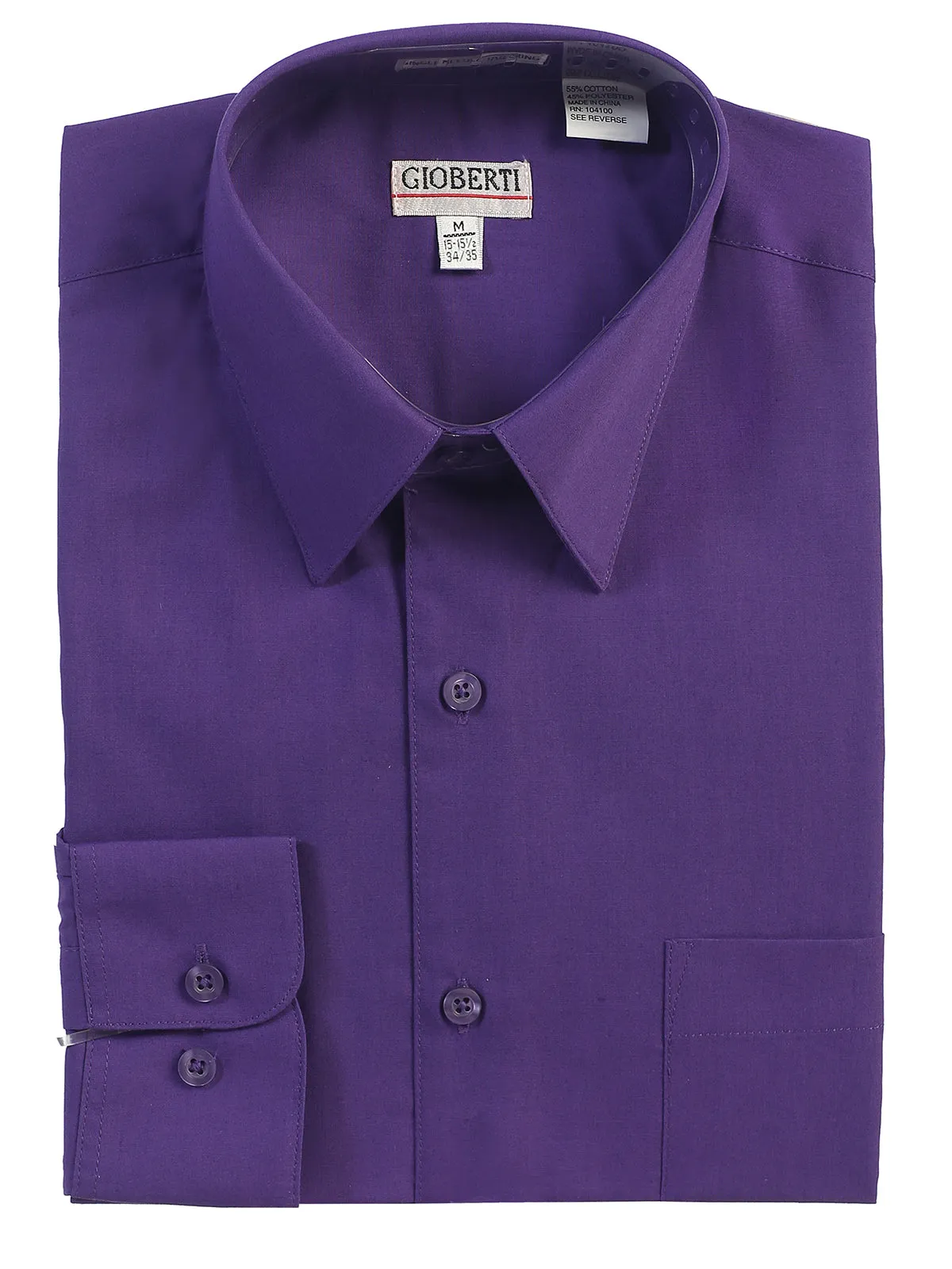 Men's Long Sleeve Shirt, Purple B