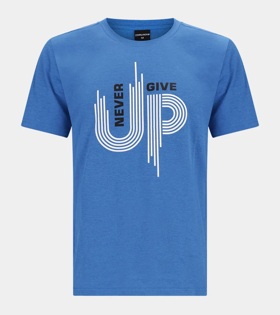 MEN'S NEVER GIVE UP T-SHIRT - BLUE