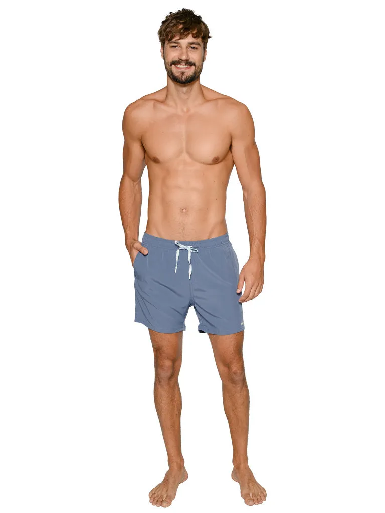 Men's stretch shorts with full inside boxer lining in solid colors