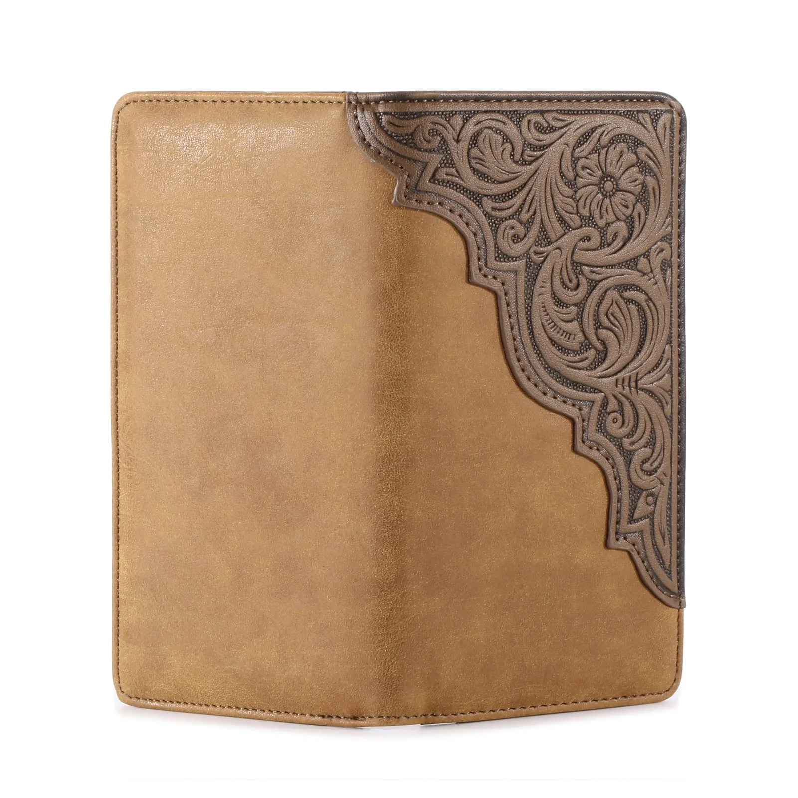 Montana West Embossed Floral Long Bifold Wallet