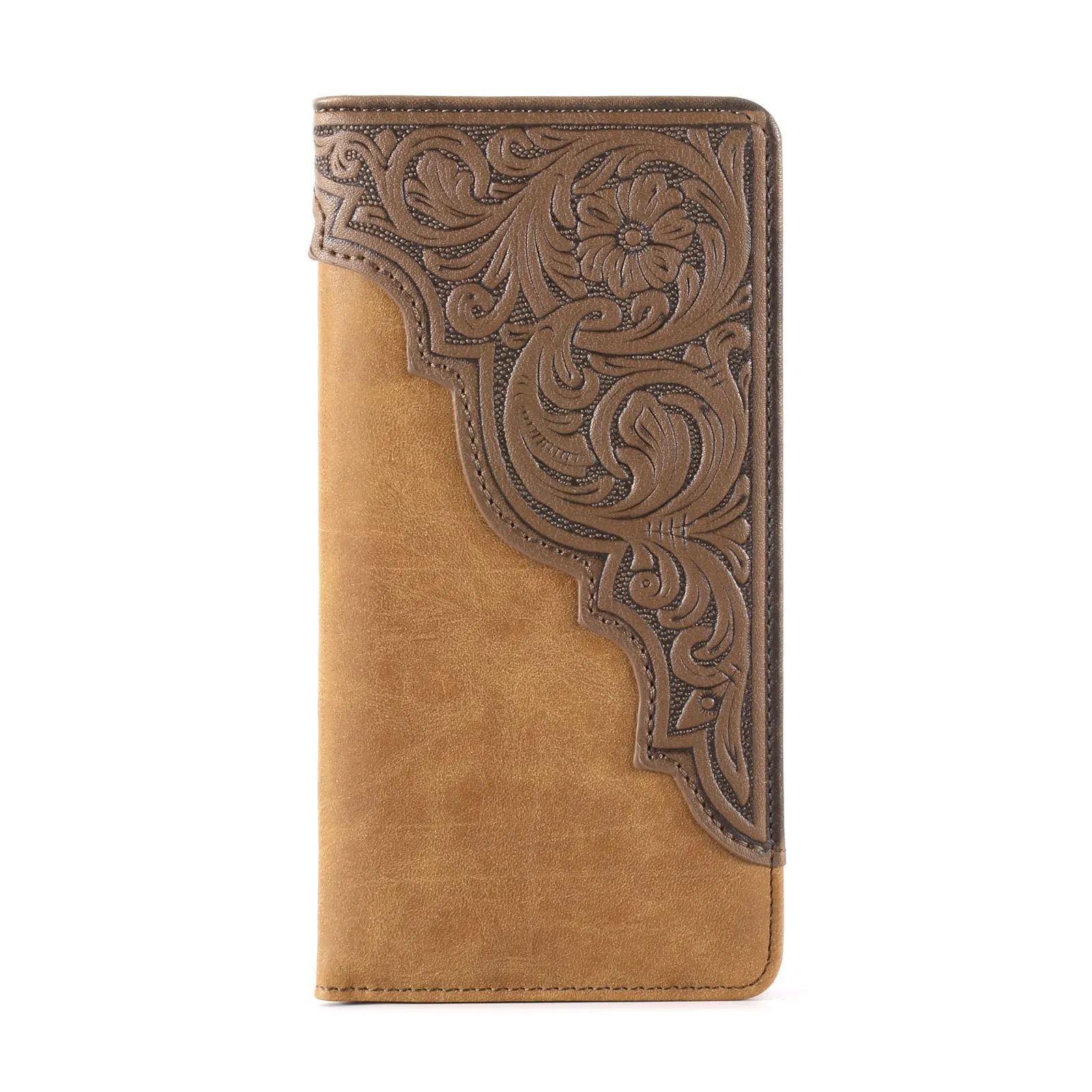 Montana West Embossed Floral Long Bifold Wallet