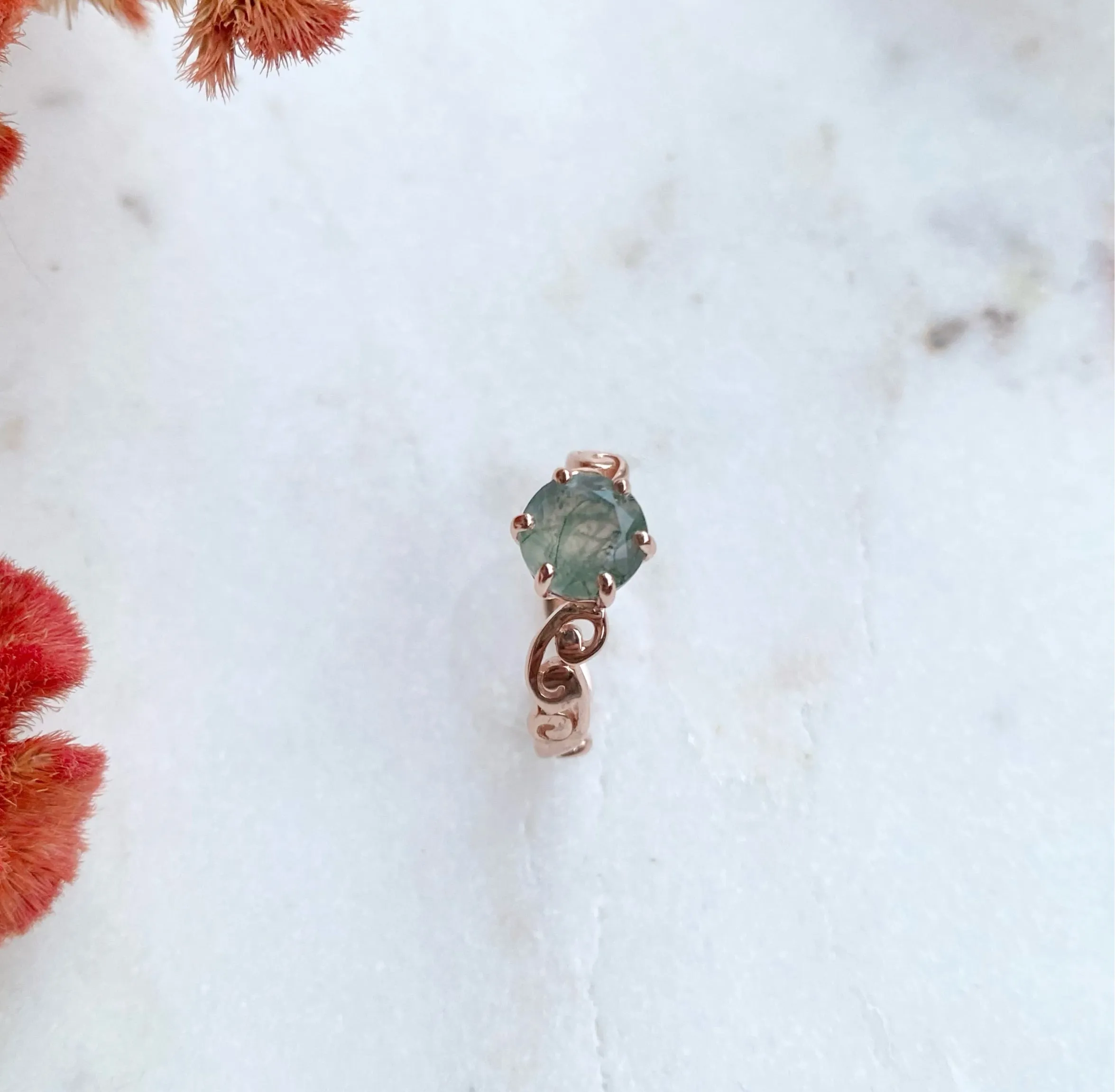 Moss Agate ring