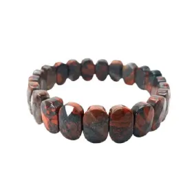 Natural Bloodstone Stretch Chain Bracelet