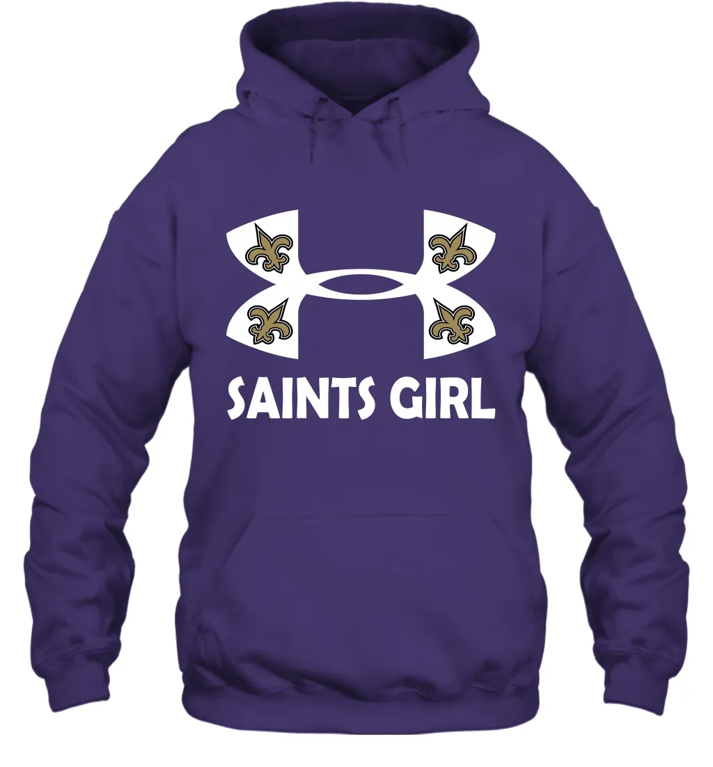 New Orleans Saints Girl Under Armour Football Hoodies