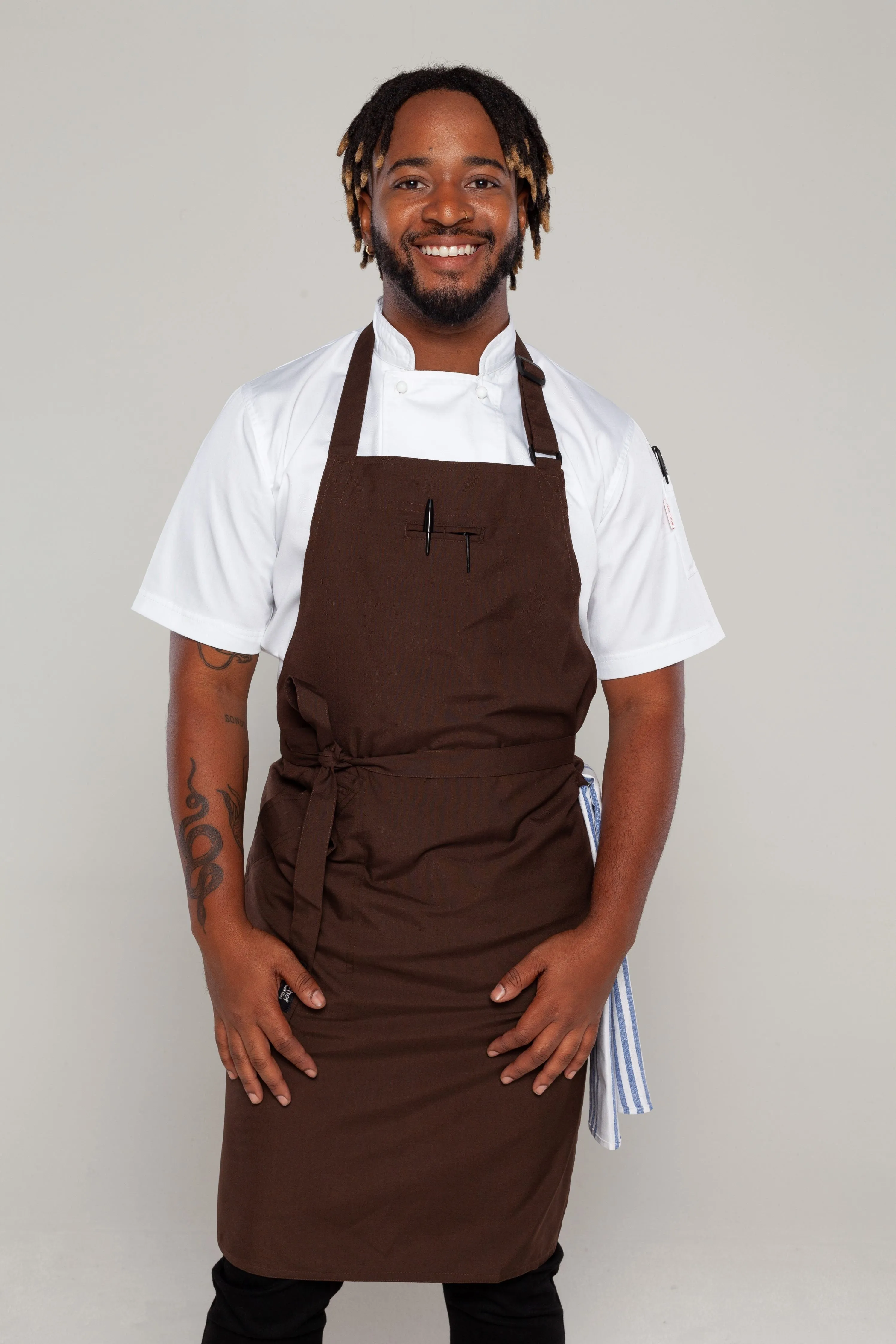 Niche Chocolate brown bib Chef Apron one size