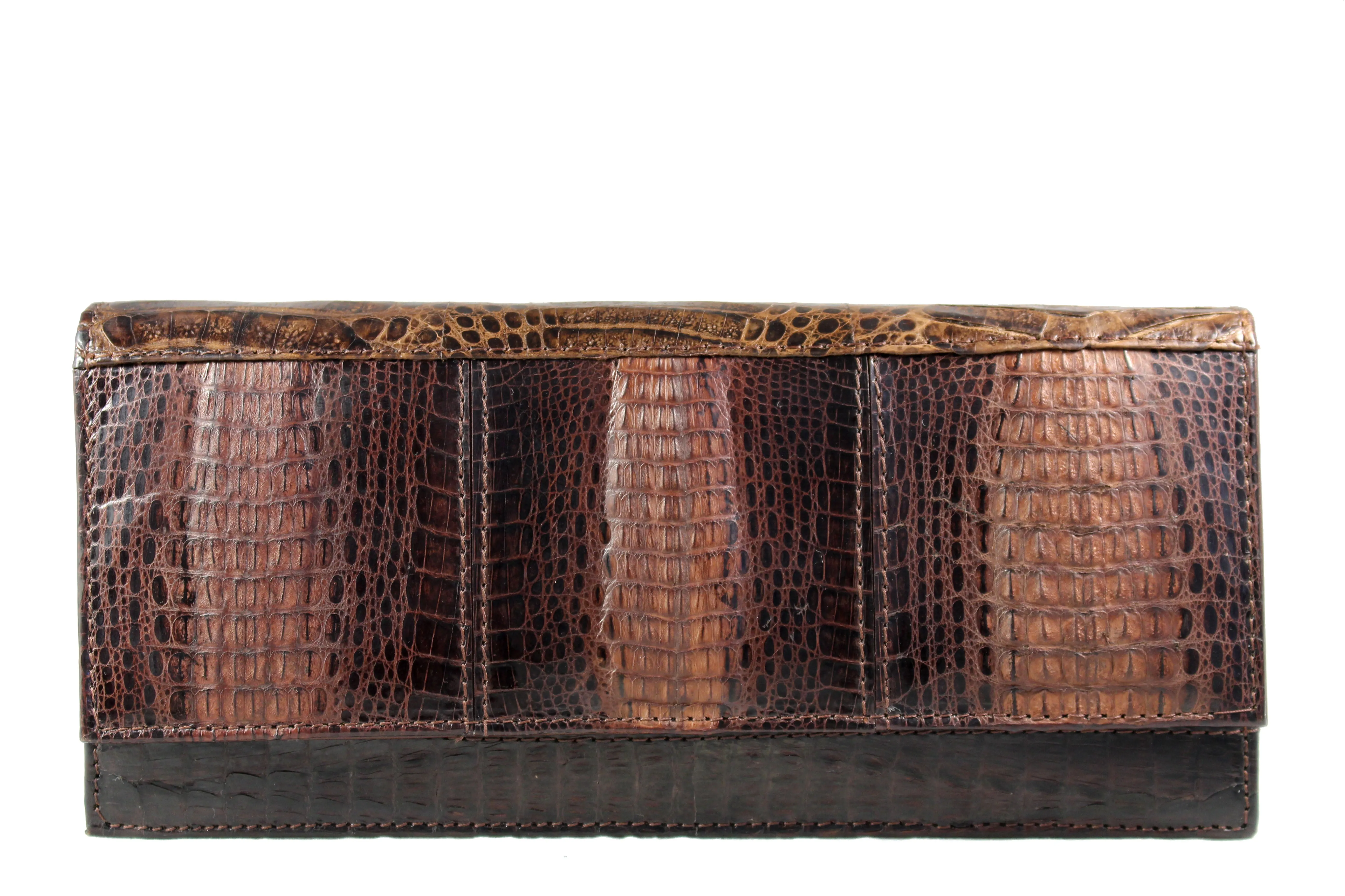 NOVEDADES YUSI triple back baby crocodile skin handbag