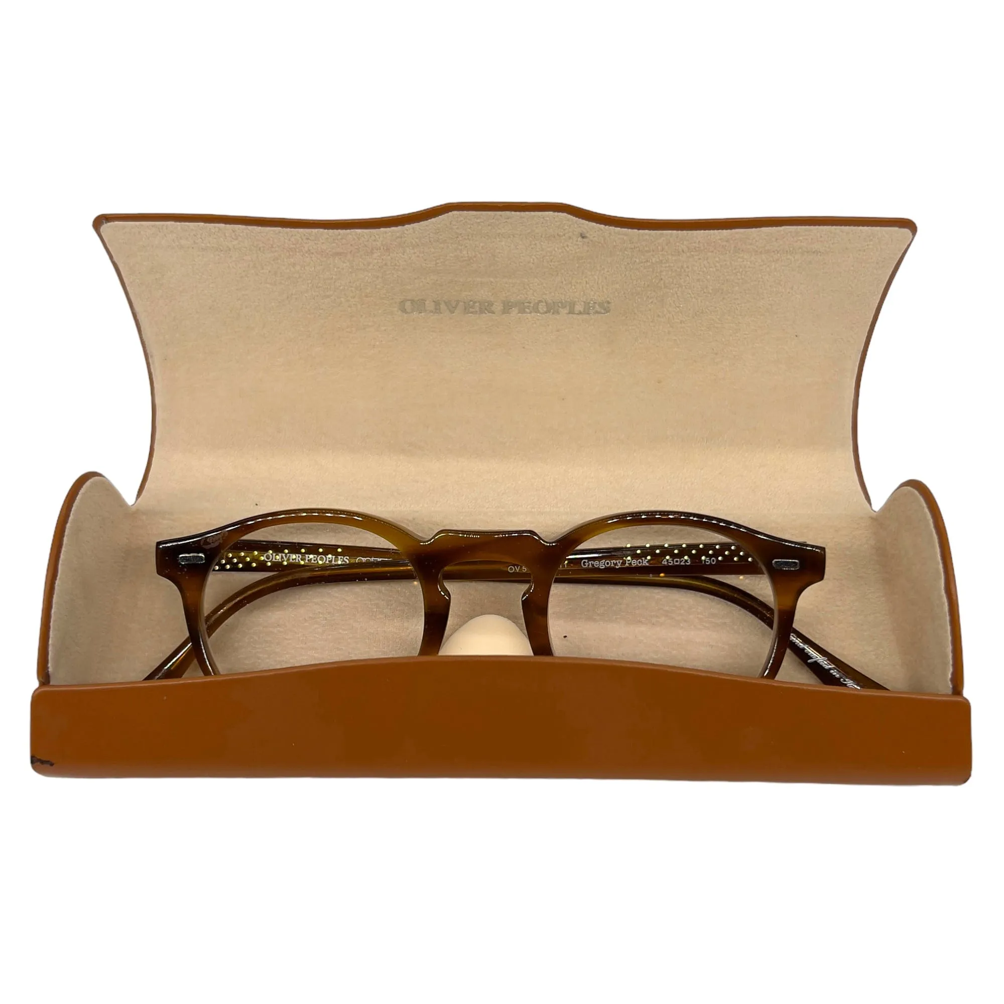 OLIVER PEOPLES Gregory Peck Unisex Eyeglasses - Tan Tortoise