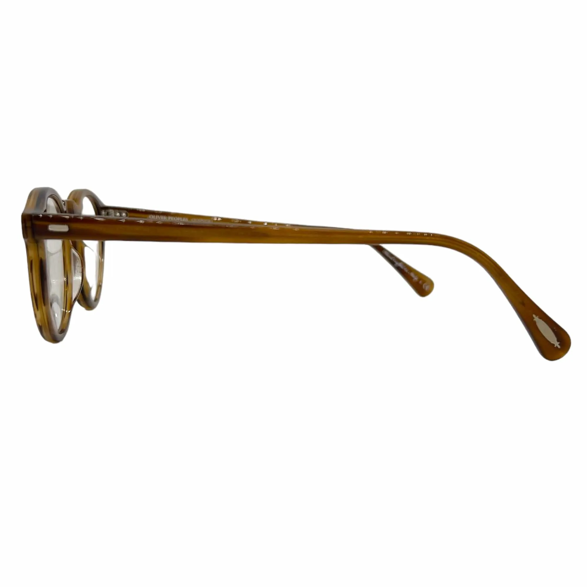 OLIVER PEOPLES Gregory Peck Unisex Eyeglasses - Tan Tortoise